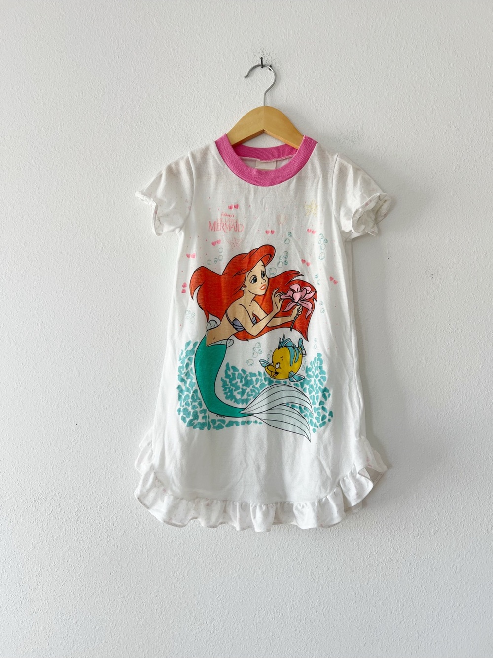 DISNEY | Vintage 90s The Little Mermaid Flannel Nightgown | 4T